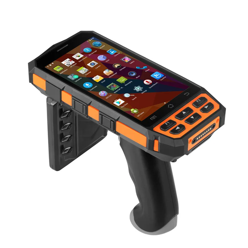 

Handheld Barcode Scanner Bluetooth EPC GEN2 Long range Passive Multiple tag reading R2000 Android Handheld UHF RFID Reader