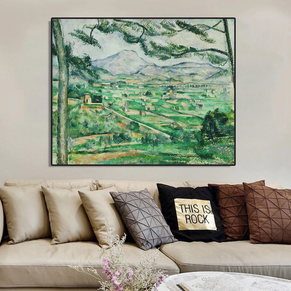 Laeacco Canvas Calligraphy Painting Spring Landscape Posters and Prints Wall Art Picture for Living Room Home Decoration | Дом и сад
