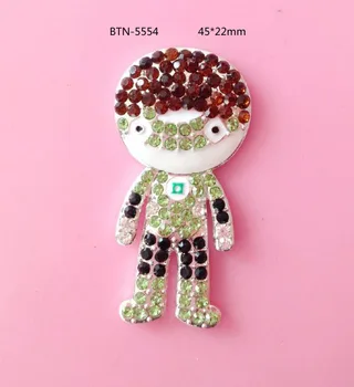 

Free shipping rhinestone green lantern button 50PCS---Also can choose pendant style (BTN-5554)