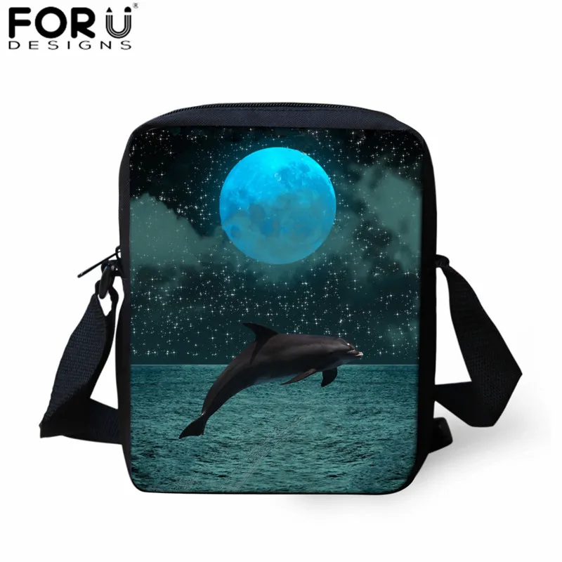 FORUDESIGNS/Детский рюкзак с голубым дельфином для девочек; школьная сумка с принтом морских животных; Детский Повседневный рюкзак; 3 шт. в комплекте с сумкой-карандашом - Цвет: L5040E