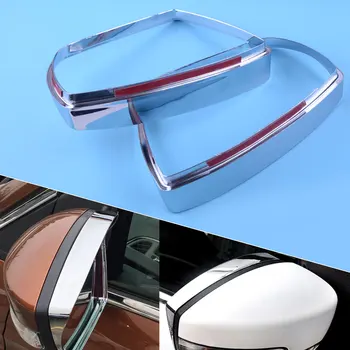 

DWCX 2pcs Chrome Plated Side Rearview Mirror Rain Guard Visor Snow Shield Trim Cover Fit for Ford Kuga Ecosport 2013-2015 2016