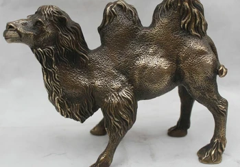 

9"China Chinese Feng Shui Bronze Lucky Lifelike Camel Statue