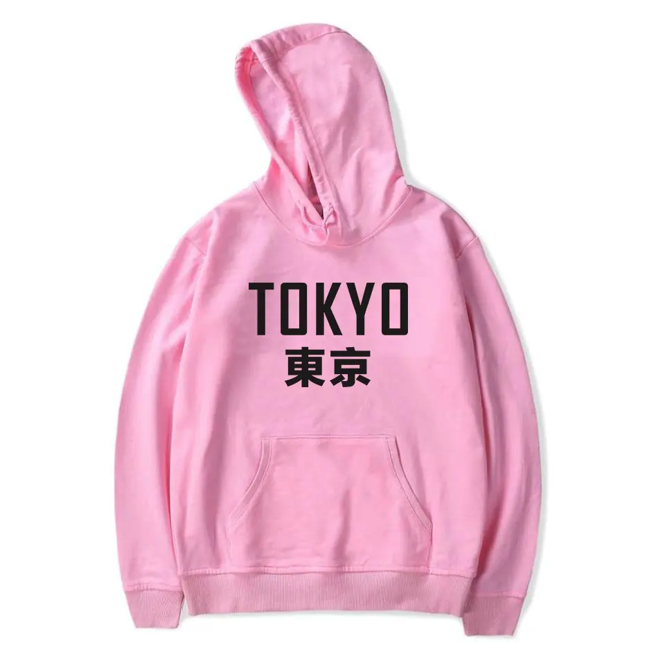 Новое поступление, толстовка с капюшоном и принтом аниме в стиле аниме, Harajuku, пуловер, толстовки, евро размер, одежда в стиле хип-хоп, унисекс, Moletom - Цвет: Pink 1