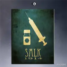 Steampunk Art Print Wall Poster Salk 1914 Painting Printed On Canvas gift Landscape Rectangle Canvas Printings Impressionist