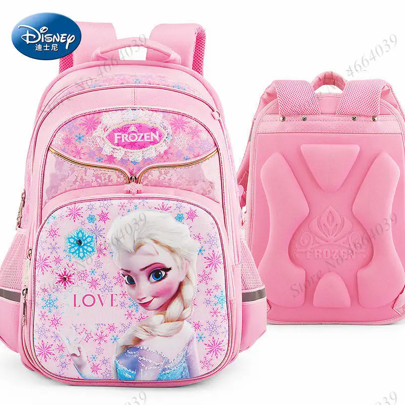 Disney 3D Холодное сердце Водонепроницаемый Школьный рюкзак для книг детский обновленный светоотражающий большой емкости розовый красный мешок креативный подарок