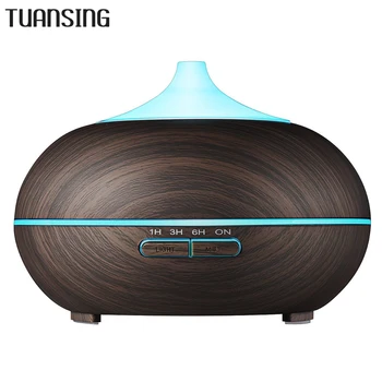 

TUANSING 300ml Aroma Essential Oil Diffuser Ultrasonic Cool Mist Whisper-Quite Humidifier with 4 Timer Sets Color Changing Light