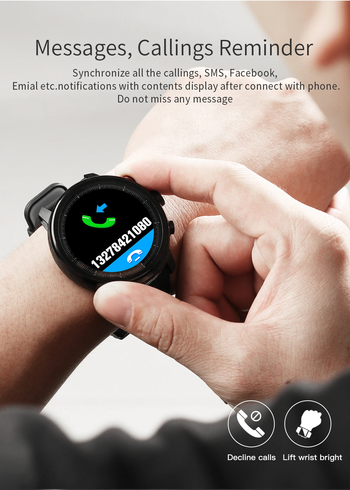 BINSSAW L6 Смарт-часы водонепроницаемые Android смарт-часы Bluetooth браслет сердечного ритма шагомер плавание Ip68 напоминание о звонке