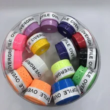 (Assorted color)60 pcs ProFile High quality Tennis Overgrip perforated sticky feel Tennis Rackets Grips Badminton Overgrip