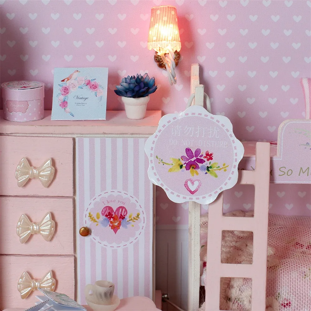 Diy Миниатюрный пылезащитный чехол 3D Деревянный миниатюрный кукольный домик