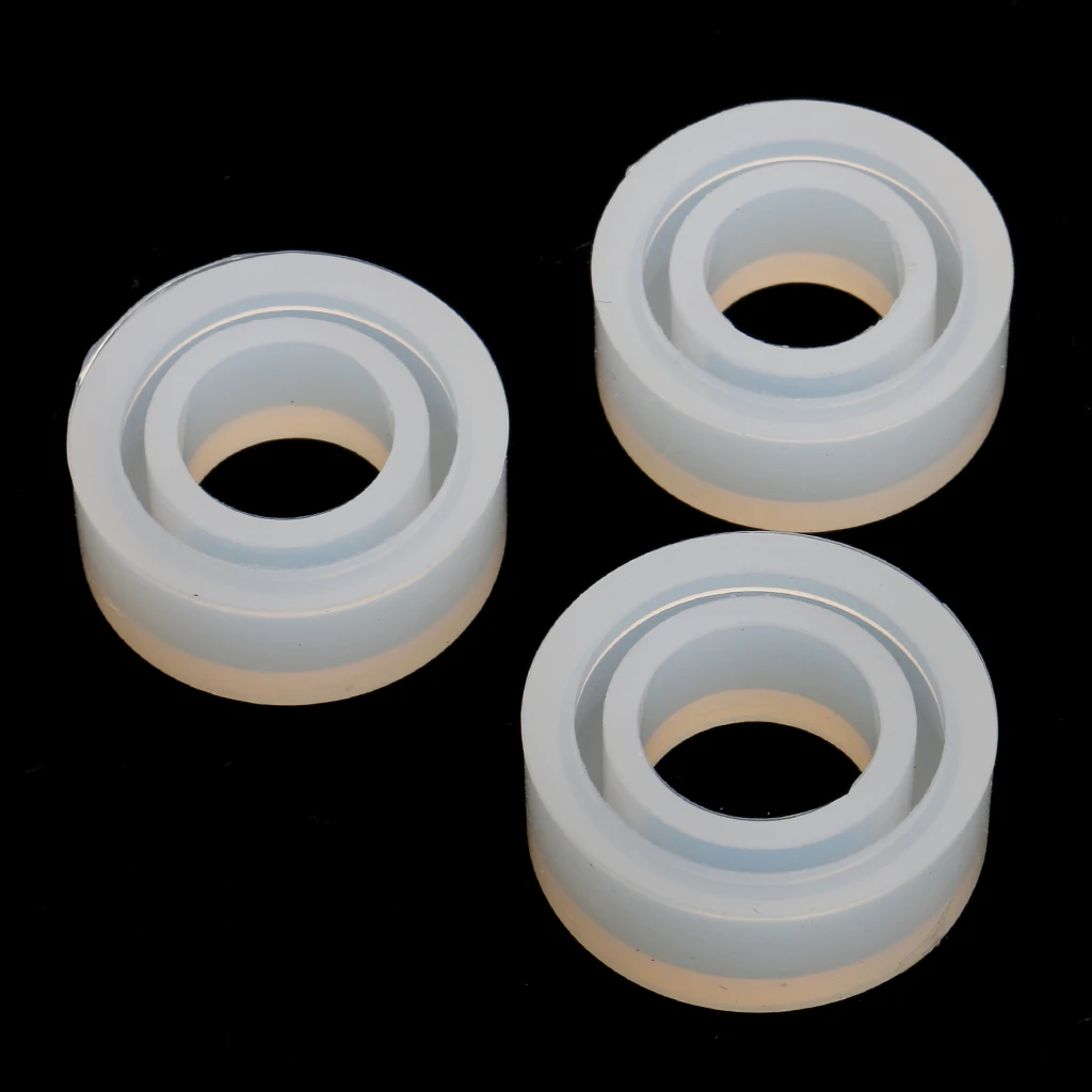 6 Pieces Clear Silicone Ring Mold DIY Mould Tool Making Findings Project Handmade Crafts