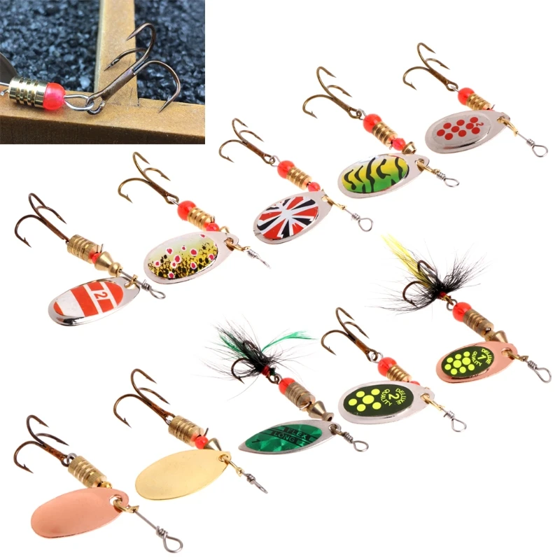 

Fishing Lure easy shiner Fishing Spoon Lure Sequins Paillette Metal Hard Bait Double Treble Hook Tackle dropshipping