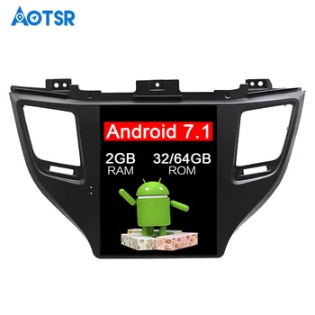 

Supper Tesla style Car GPS Navigation Android 7 Car DVD player GPS navigation For Hyundai Tuscon 2015-2018 Head Unit tape record