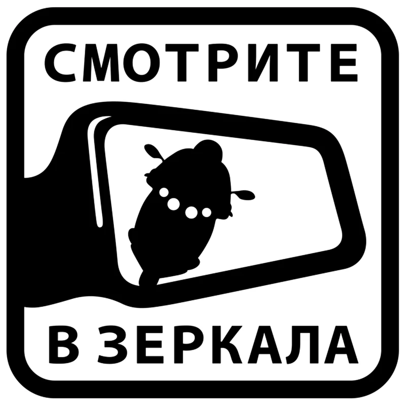 

CS-590#15*15cm Vinyl sticker Look in the mirror funny car sticker and decal silver/black vinyl auto car stickers