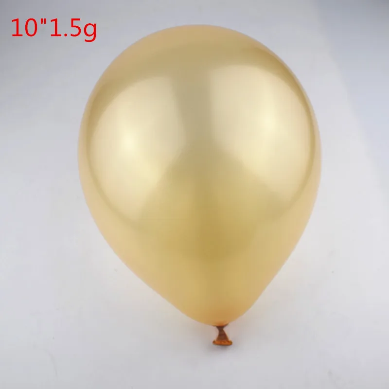 Ldtexmy 100 шт. 10 дюймов 1,5 г Латекс Pearl воздушные шары гелий уплотненный воздушный шар одежда для свадьбы, дня рождения воздушные шары для украшения Balony игрушка - Цвет: Золотой