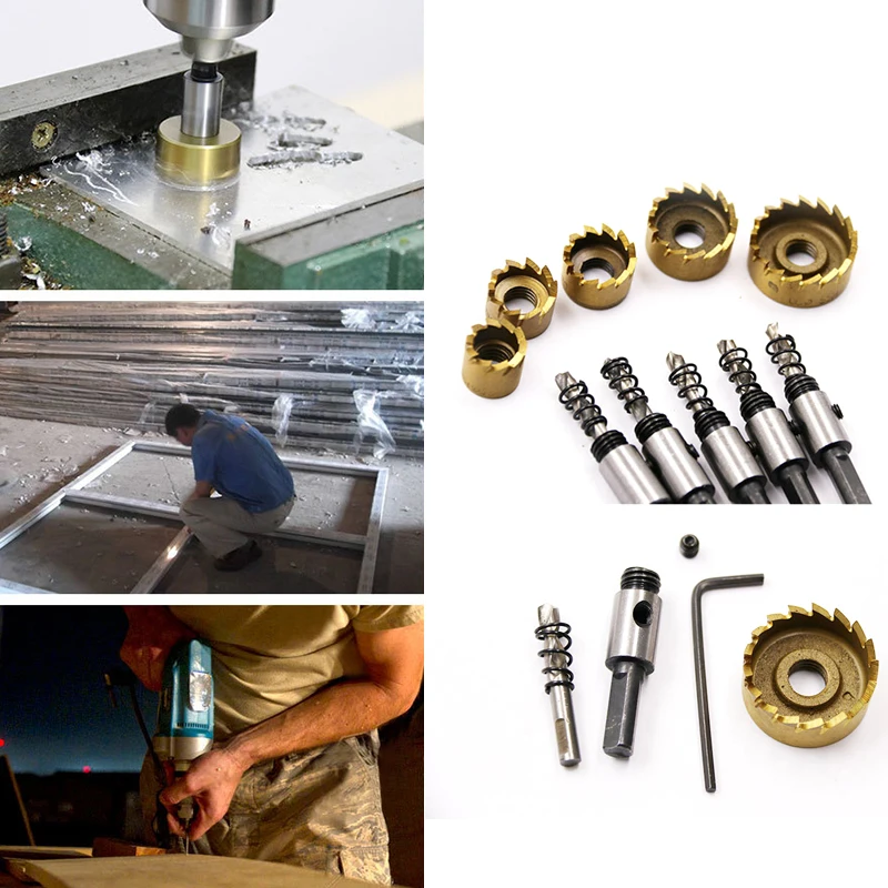 5pcs High Speed Steel Hole Drill Bit Aluminum Hole Opener Metal Sheet