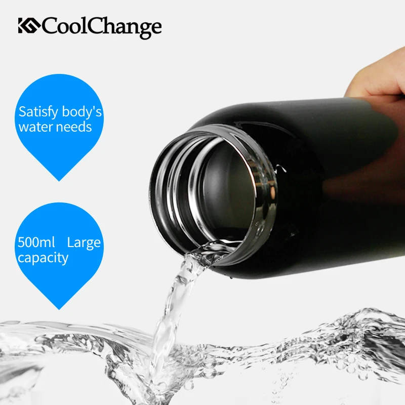Портативная велосипедная бутылка CoolChange из нержавеющей стали для езды на