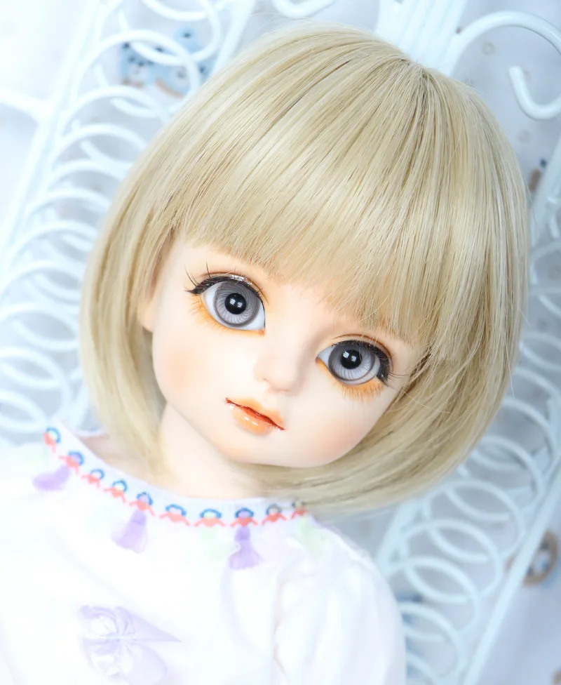 1/3 1/4 BJD парик pulгуб Dal DD SD кукольный 7-8 8-9 дюймов короткий светлый 613c | Игрушки и