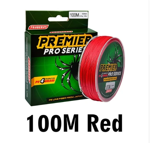 Strong 100 м 4 Переплетается 6LB-100LB Multifilament ЧП плетеная леска 4 стоит рыболовные снасти желтый/зеленый/синий /серый/мультиколор - Цвет: 100M-Red