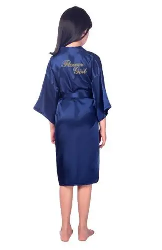 Bridesmaid of Baby Flower Girls Robe For Bride Wedding Party Children Kids Kimono Bath Gown Child Sleepwear Nightdress