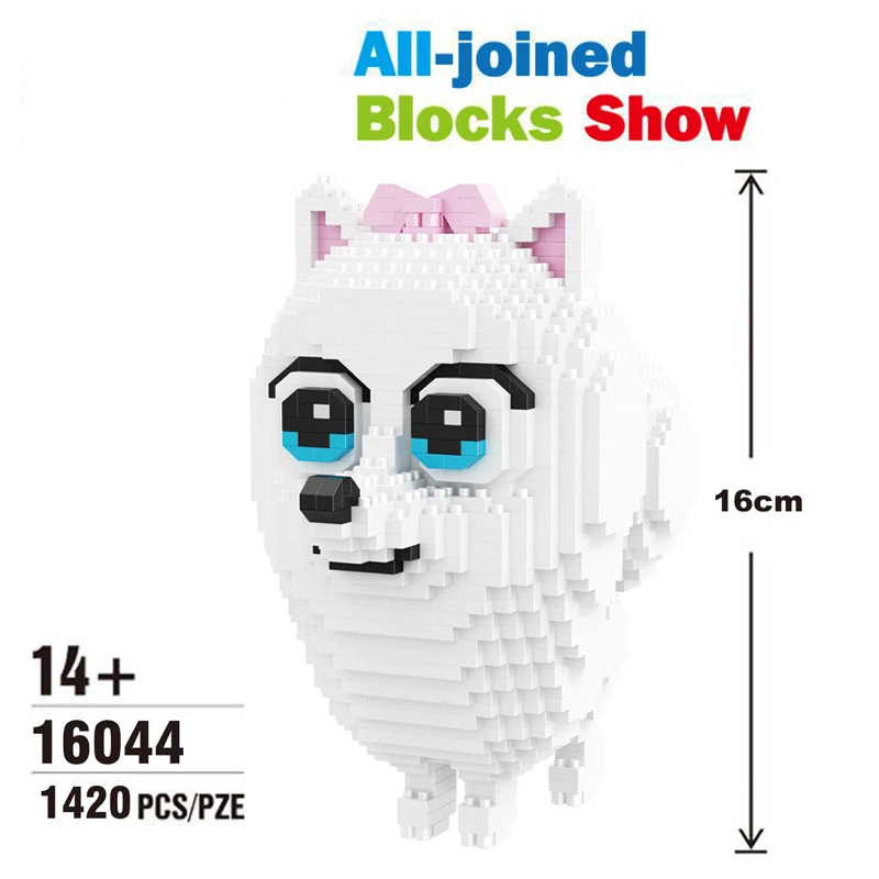 

Cartoon Dog Mini Diamond Building balody Block Poodle Dachshund Corgi Husky Pug Model Brick Toy For Kids Animal Pets DIY