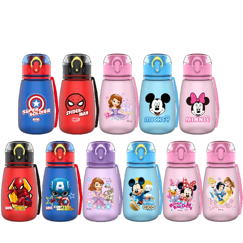 Disney Children's Cup Primary School Drop-proof Plastic Cup Kindergarten Baby Household Portable Summer Straight Drinking Cup