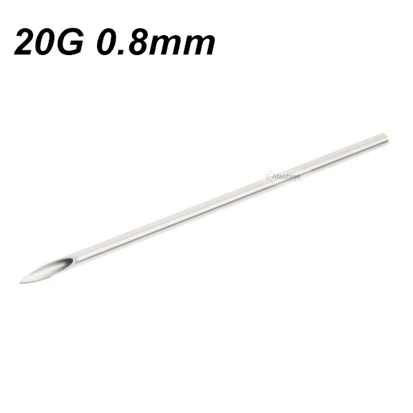 10pcs Sterile 20g Piercing Needle for Body Ear Navel Nipple 3d