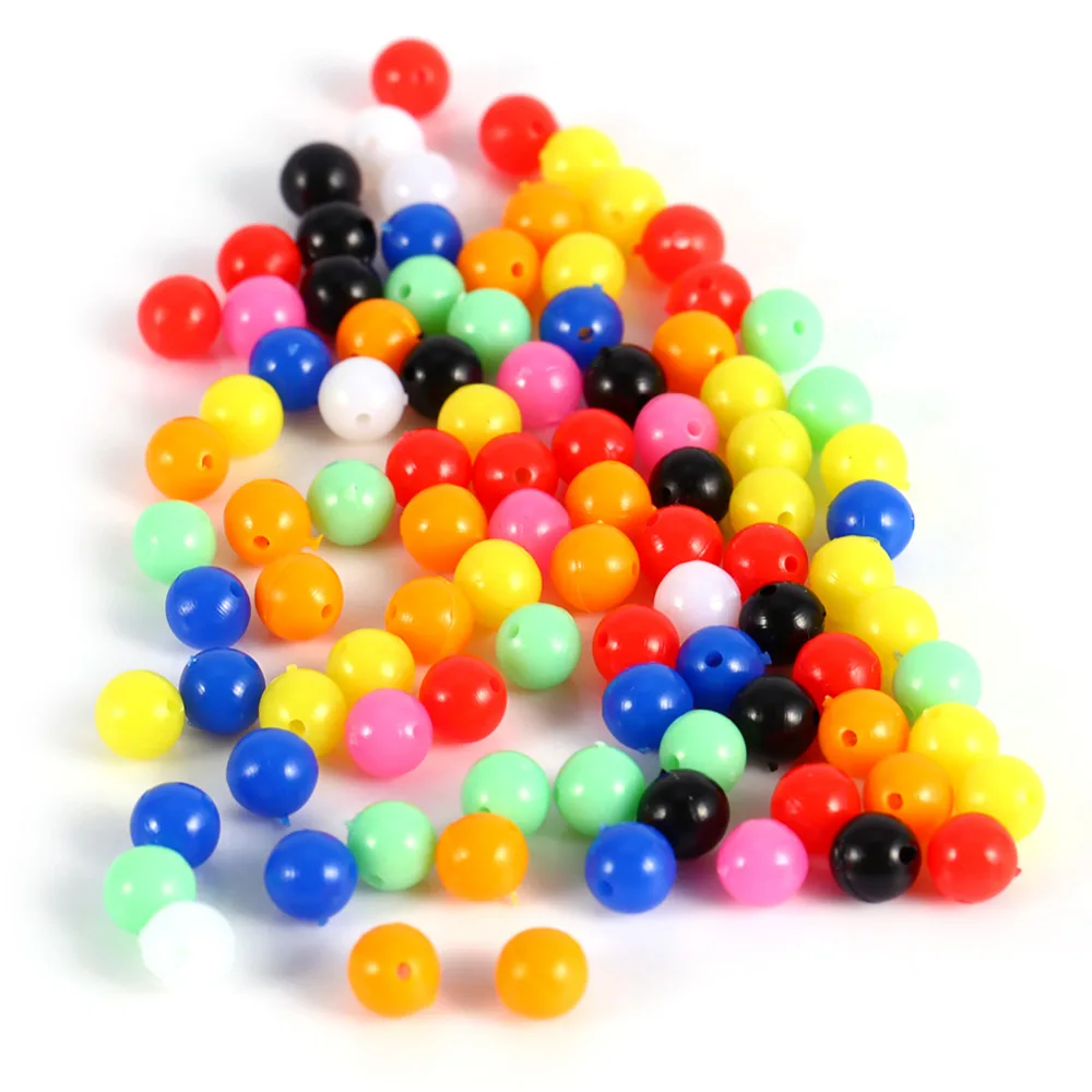 Buy 100pcs/pack Plastic Fishing Beads Luminous Glow