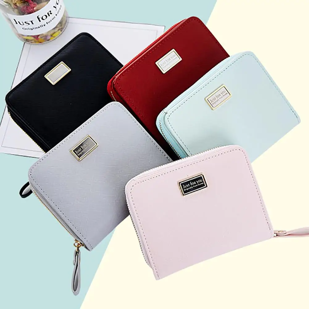 

Leather Short Women Wallet For Credit Cards Luxury Brand zipper female purse Wallet For Women Billetera Mujer Top Quality