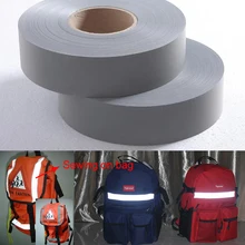 EN471 5cm width Gery Reflective Polyester Fabric for Clothing