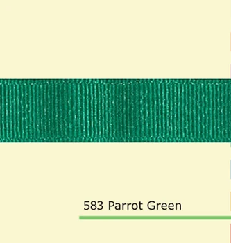 

5/8" inch (16mm) silver glitter printed Parrot Green grosgrain ribbons