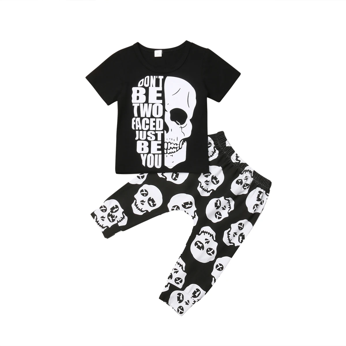 

1-6Years Toddler Kids Baby Boy Skull T-Shirt Tops Harem Pants Leggings Outfits Clothes