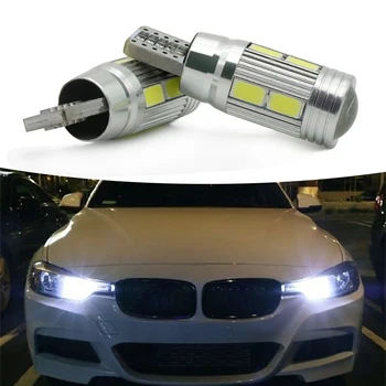 

2 X T1 0 LED W5W Car LED Auto Lamp 12V Light Bulbs With Projector Lens For Ford Focus 2 3 Fiesta Mondeo Ecosport Kuga all car