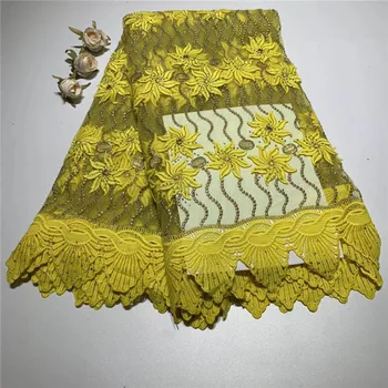 

French Net Lace Fabric 2019 Latest African Lace Fabric With Embroidery Mesh Tulle Lace Fabric High quality Nigerian Lace(TS-1-19