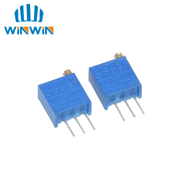 Trimmer Potentiometer 10pcs 3296W 3296 50 100 200 500 ohm 1K 2K 5K 10K 20K 50K 100K 200K 500K 1M ohm 103 100R 200R 500R Trimpot Trimmer Potentiometer adjustable resistor