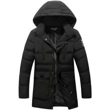 MINWLJ бренд размера плюс 3XL 4XL 5XL 6XL 7XL 8XL мужские с капюшоном воротник теплое зимнее платье парки 168