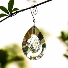 H& D прозрачная лампа призмы детали Подсолнух форма люстра стеклянные кристаллы Висячие капли подвески 76 мм упаковка из 10