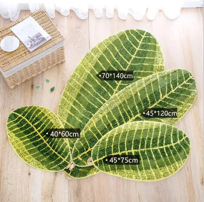 

Leaf Door Mat Carpet For Living Room Bathroom Children Bedroom Rugs And Carpets Computer Chair Floor Mat 4 Sizes