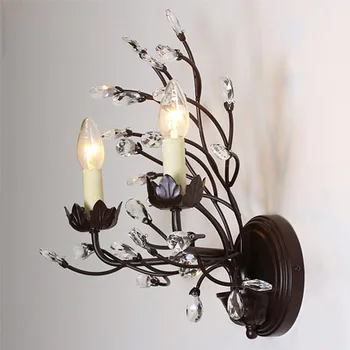 

American aisle lights lamps crystal resin wall lamp