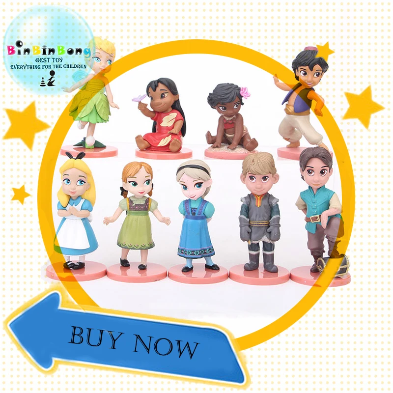 Disney Princess Toys 9pcs 5-8cm Frozen Elsa Anna Kristoff Moana Fairy Action Figure Dolls Kids Toys For Children Gift Disney Princess Toys 9pcs 5-8cm Frozen Elsa Anna Kristoff Moana Fairy Action Figure Dolls Kids Toys For Children Gift