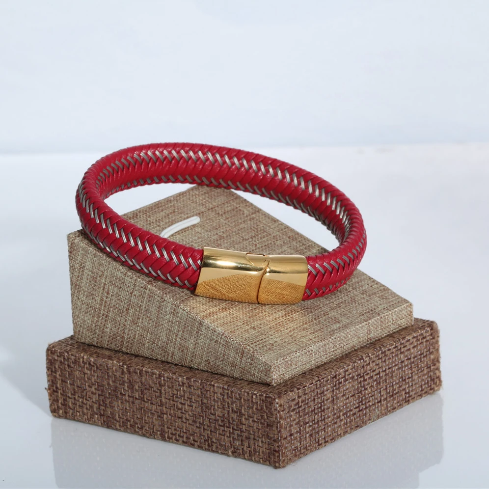 

Bracelet&Bangles leather Stainless Steel Bracelet Silver Bracelet Jewelry