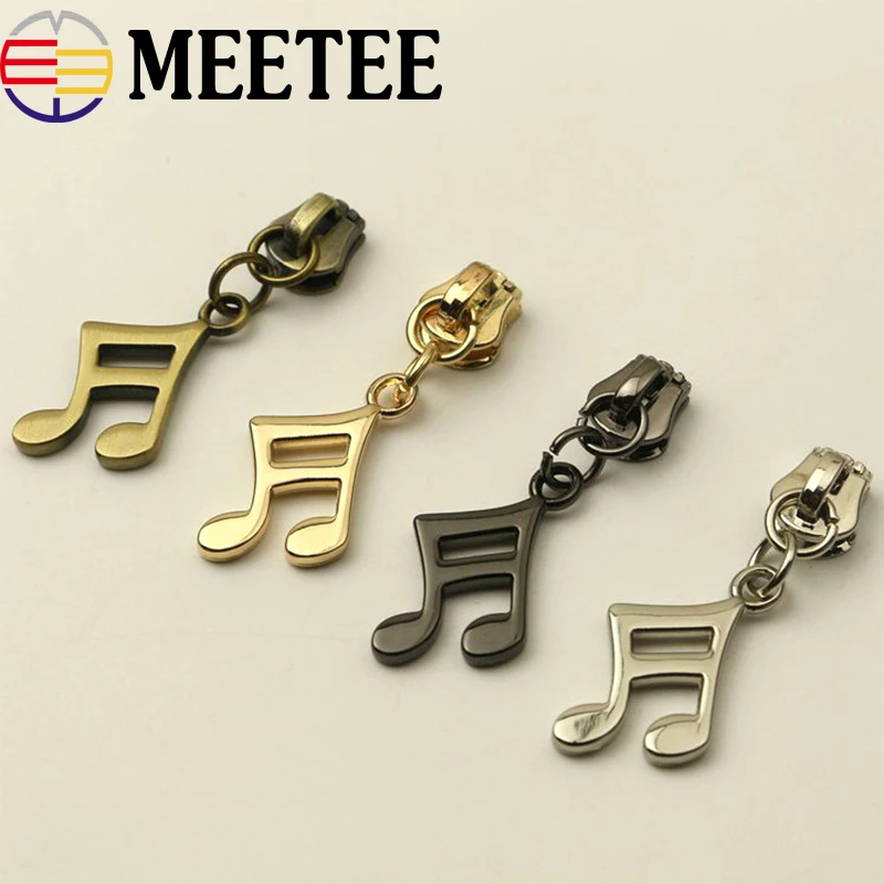 5Pcs Fashion 5# Metal Zipper Sliders For Jackets Clothes Zippers Zip Repair Kit Head Pulls DIY Bag Sewing Accessories | Дом и сад