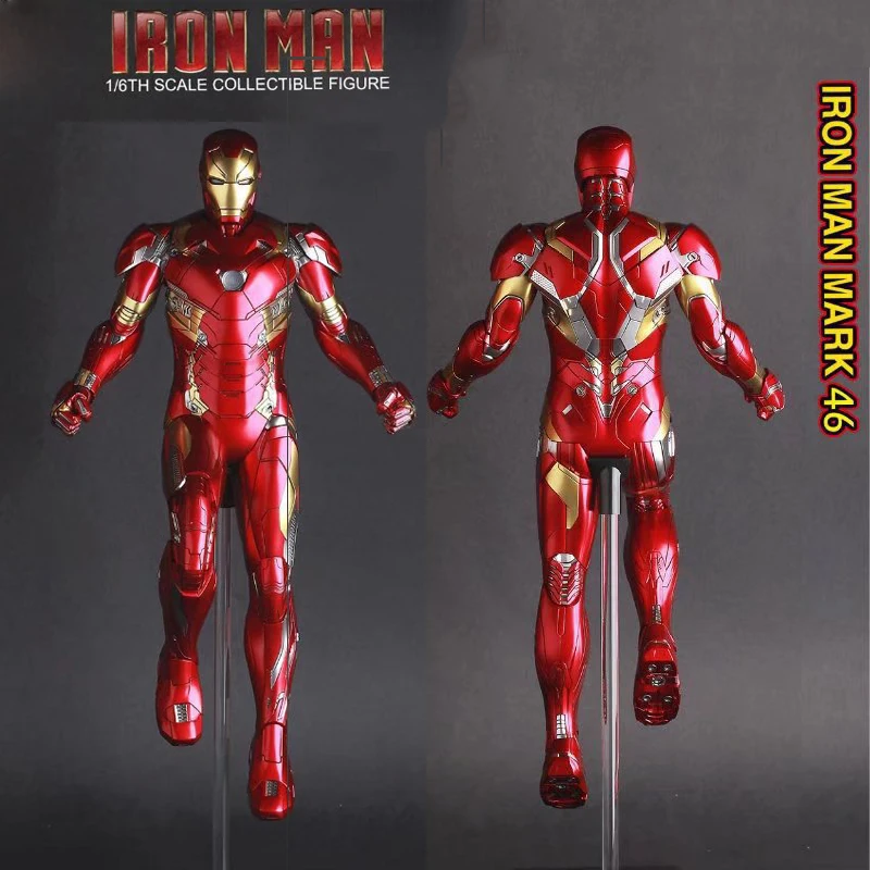 Сумасшедшие игрушки Железный человек Mark XLVI фигурка 1/6 масштаб окрашенная IronMan Mk46
