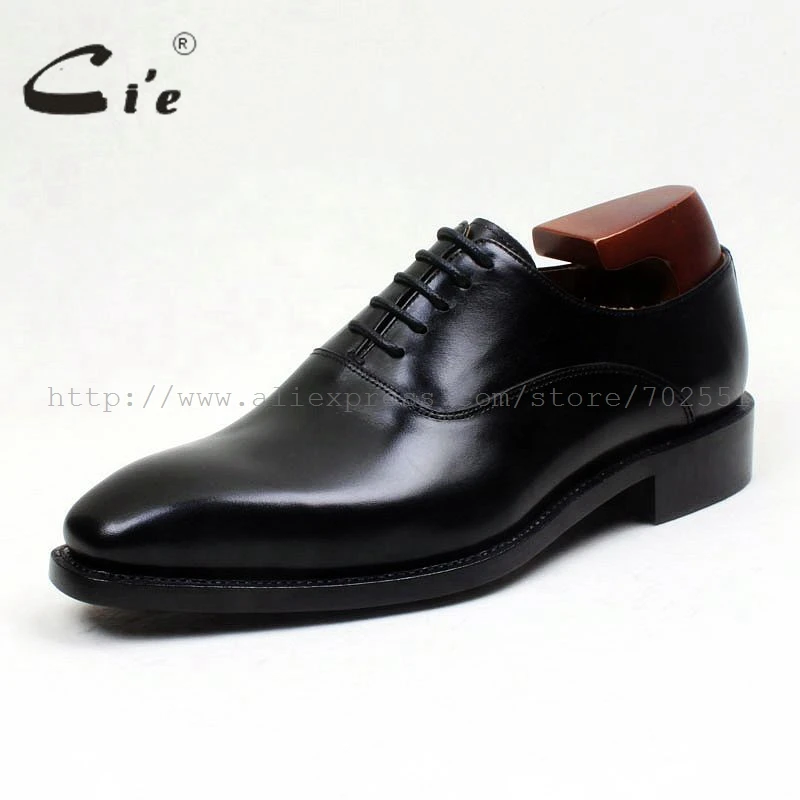 CIE натуральной телячьей кожи Верхняя внутренняя подошва на заказ ручная работа Для мужчин платье Оксфорд Цвет черная обувь без. ox571