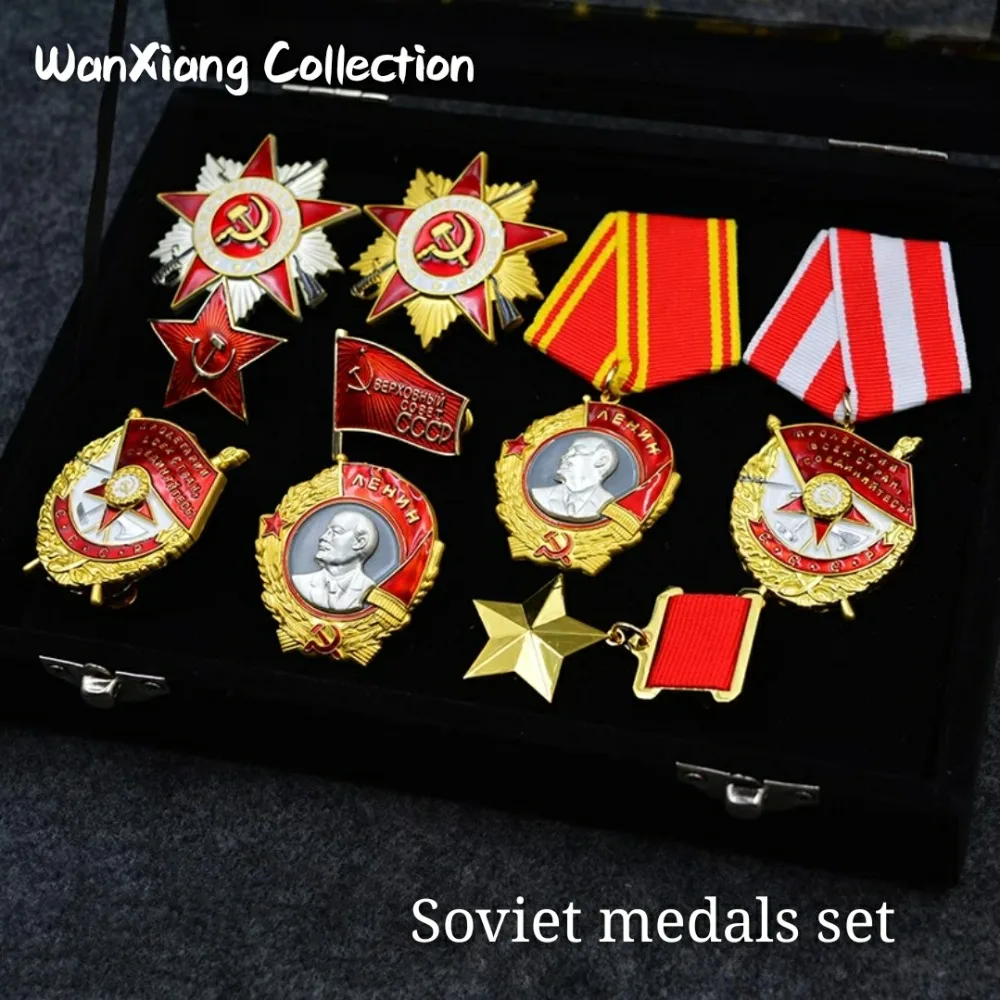 Высшее качество CCCP красная Красная звезда Золотая Звезда медаль RU набор медалей