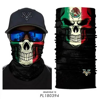 

3D Seamless Bandana Headband Skull Motorcycle Face Shield Camouflage Ghost Motor Outdoors Bandana Buffe Cycling Flags Balaclava
