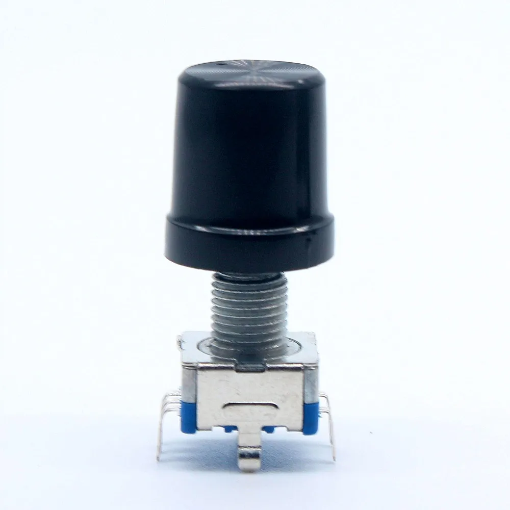 5x Plastic 14.8mm Knob Volume Rotary Switch 6mm Potentiometer Silver Control 
