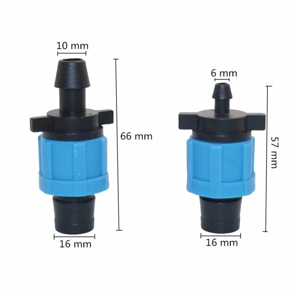 16 мм до 6 мм/10 мм прямой разъем для сельского хозяйства теплицы капельного скотча орошения суставов адаптер 3 шт