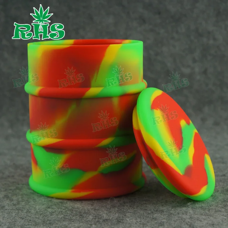 2pcs Large Oil Drum Dabs Silicone Jars Dab Wax Container, 500ml