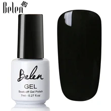 Belen, 7 мл, чистый черный Гель-лак для ногтей, для 3D, цветной, Phantom Buider, СВЕТОДИОДНЫЙ УФ-лак для ногтей, для маникюра, долговечные Лаки, лак