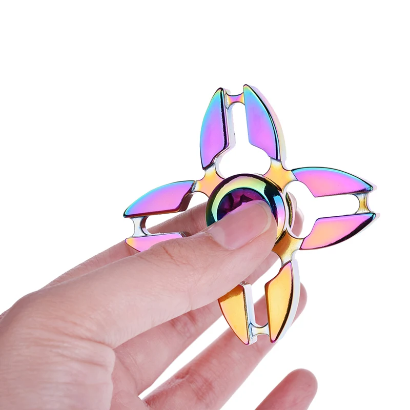 New Rainbow Hand Finger Fidget Spinner Fun Hand Game Desk Focus Toys Anxiety Stress Spinning Top Metal EDC Tri-Spinner Toy New Rainbow Hand Finger Fidget Spinner Fun Hand Game Desk Focus Toys Anxiety Stress Spinning Top Metal EDC Tri-Spinner Toy